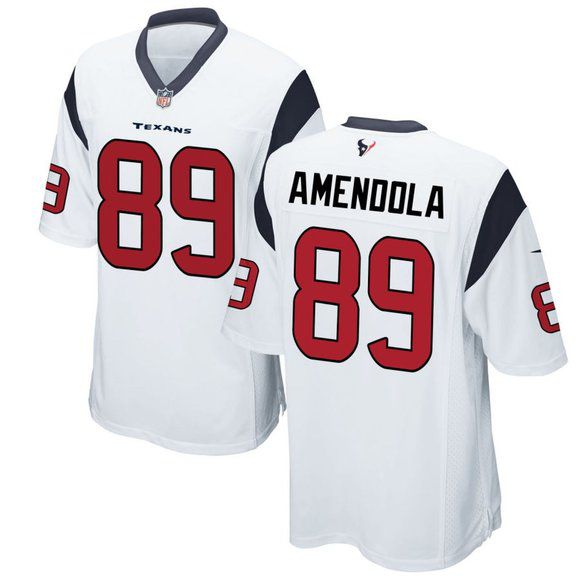 Men Houston Texans #89 Danny Amendola Nike White Game NFL Jersey->houston texans->NFL Jersey
